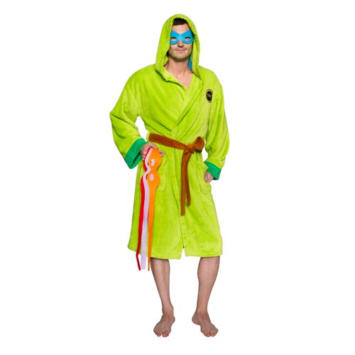 Teenage Mutant Ninja Turtles Hooded Bath Robe with Interchangable Masks